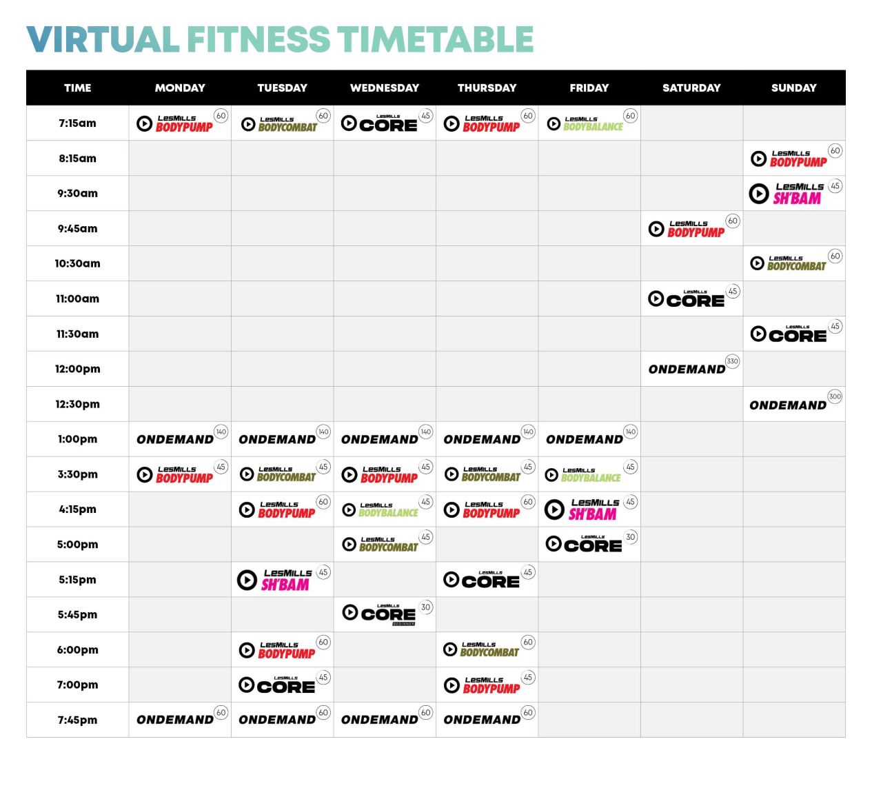 Marion VIRTUAL GF Timetable v1